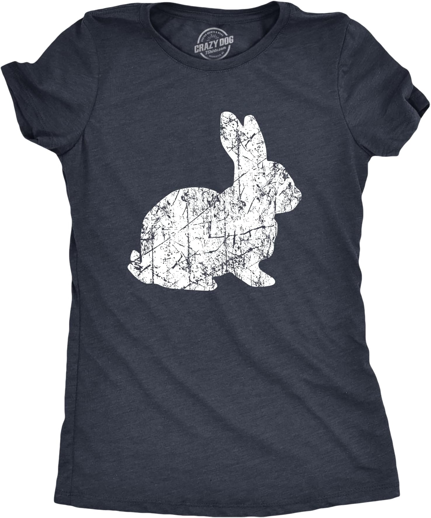 Crazy Dog T-ShirtsWomens Big Bunny T Shirt Funny Cute Easter Sunday Rabbit Tee for Ladies