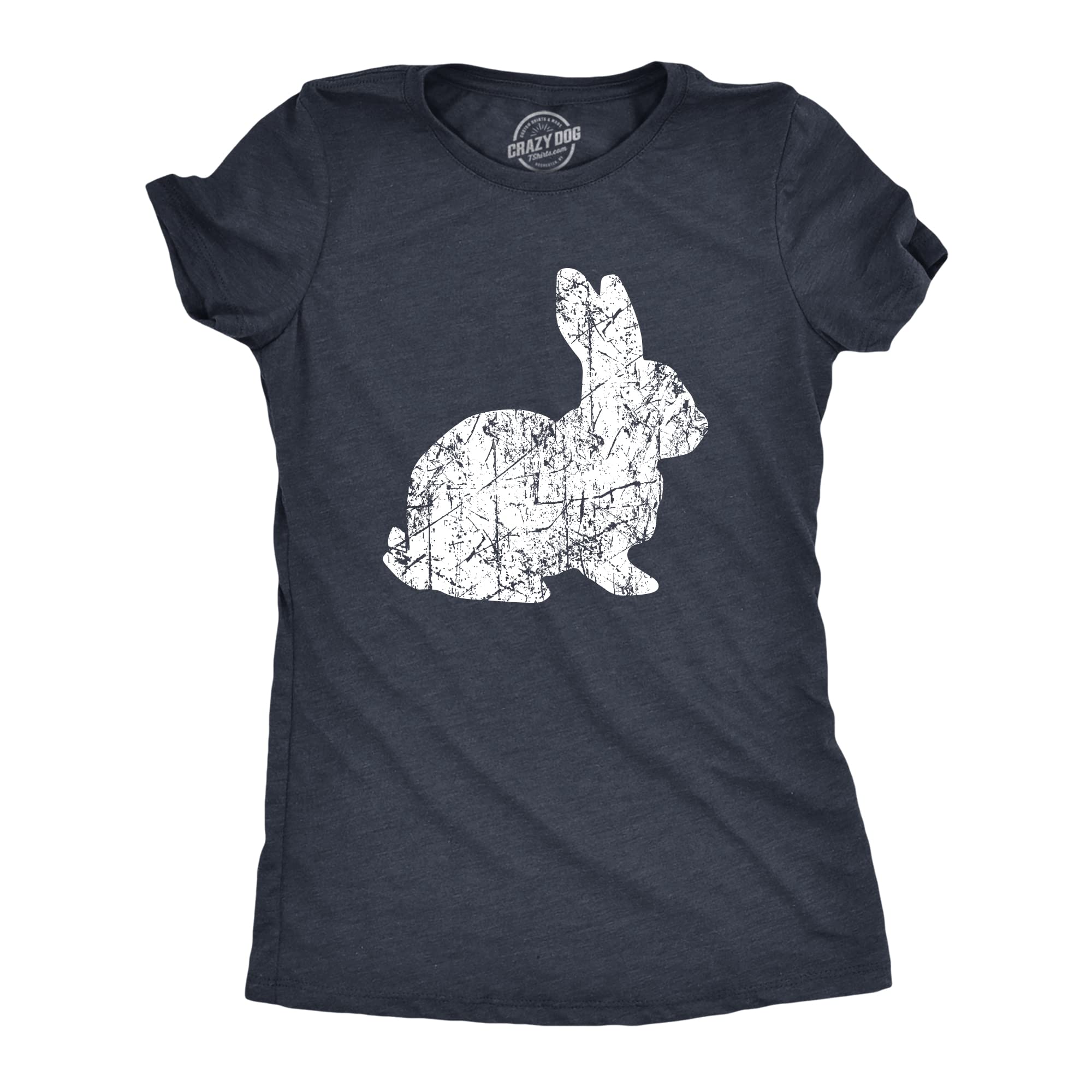 Crazy Dog T-ShirtsWomens Big Bunny T Shirt Funny Cute Easter Sunday Rabbit Tee for Ladies