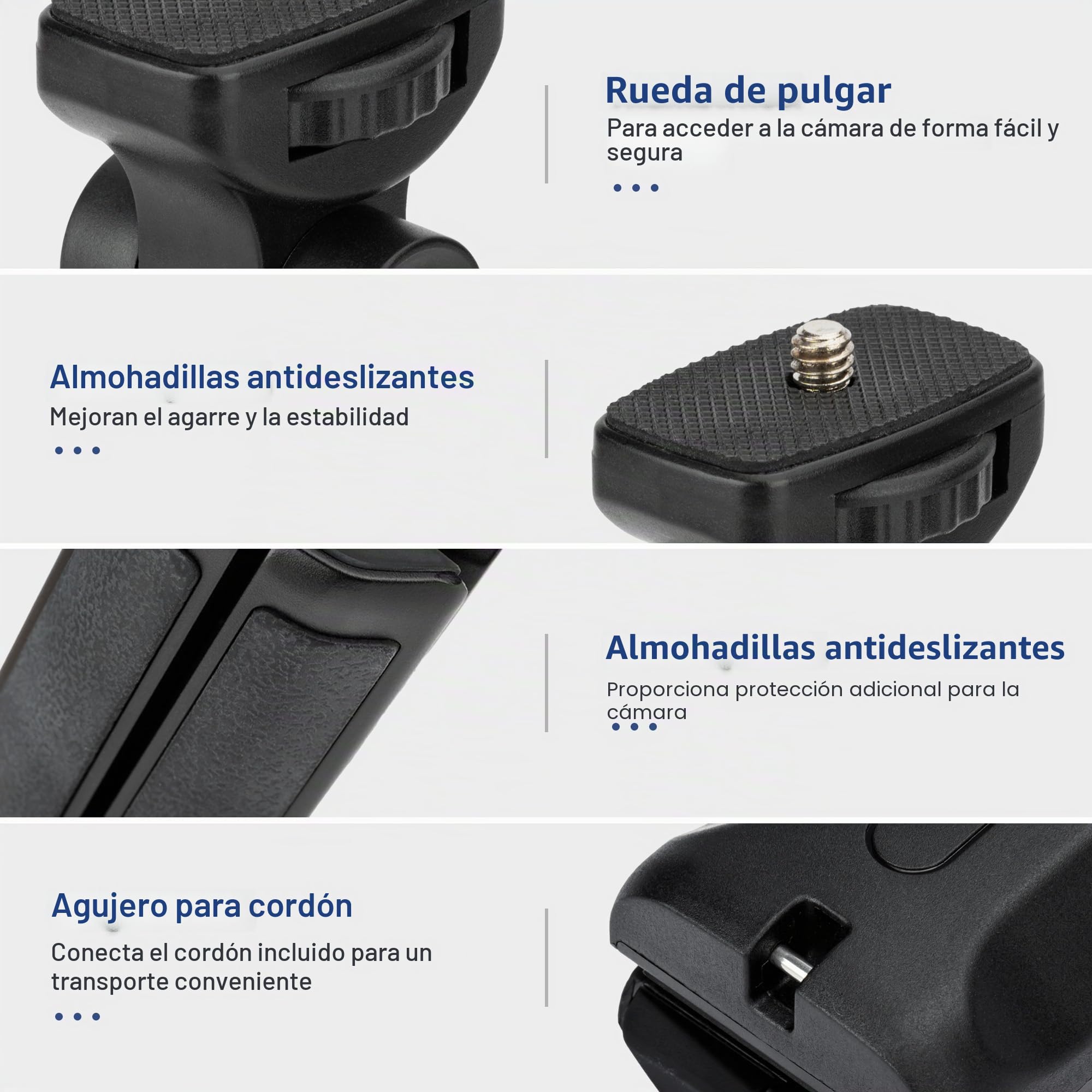 JJC Agarre de disparo remoto y trípode de escritorio de viaje para cámaras Panasonic G100D y S9 Selfies Vlogging, reemplaza el agarre de trípode Panasonic DMW-SHGR2