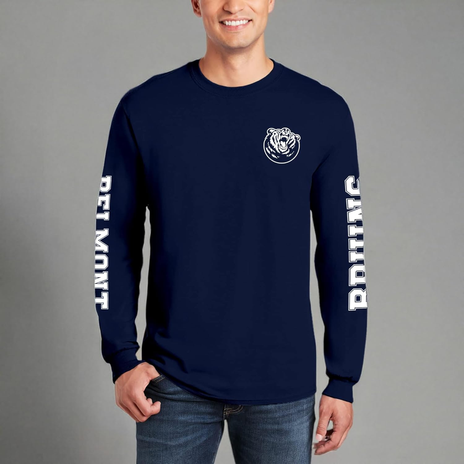 NCAA Double Sleeve Print, Team Color Long Sleeve, College, University - Image 7