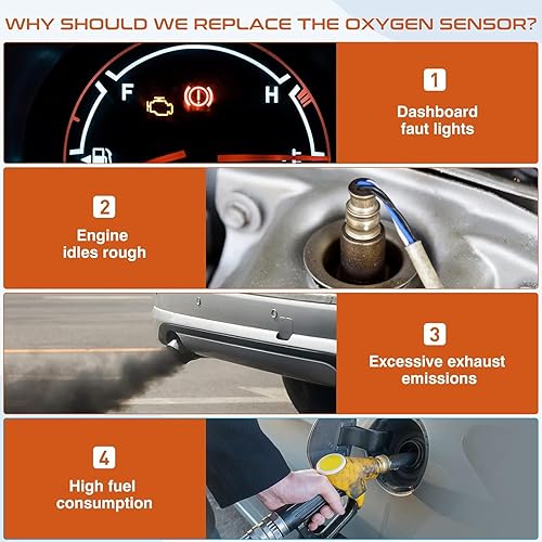 Miniatura 5 de Sensor de oxígeno 15717 Sensor O2 aguas arriba aguas abajo compatible con Ford F-150 F250 F350 Ranger Escape Explorer Mustang Foucs Expedition Mazda