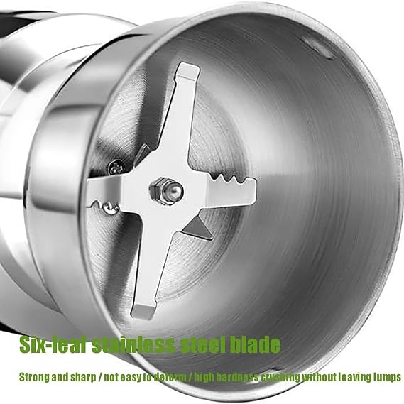 Stainless Steel Grain Grinder, Electric Grain Mill Grinder, Fast Grinding, with 4-Leaf Steel Knife, with Transparent Lid, for Grinding Grains, Herb, Beans, Spices