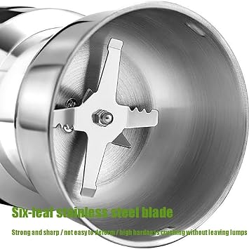 Stainless Steel Grain Grinder, Electric Grain Mill Grinder, Fast Grinding, with 4-Leaf Steel Knife, with Transparent Lid, for Grinding Grains, Herb, Beans, Spices
