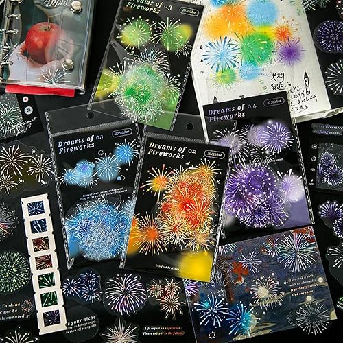 Miniatura 3 de Alideco 120 piezas Pegatinas para Álbumes de Recortes Figuras Retro Scrapbooking Diario Basura Manualidades Embellecimiento Decoración Pegatinas