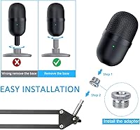 Vista 2 de Razer Seiren Mini Brazo Boom con Filtro Pop - Soporte de Micrófono con Parabrisas de Espuma Compatible con Micrófono de Transmisión Razer Seiren