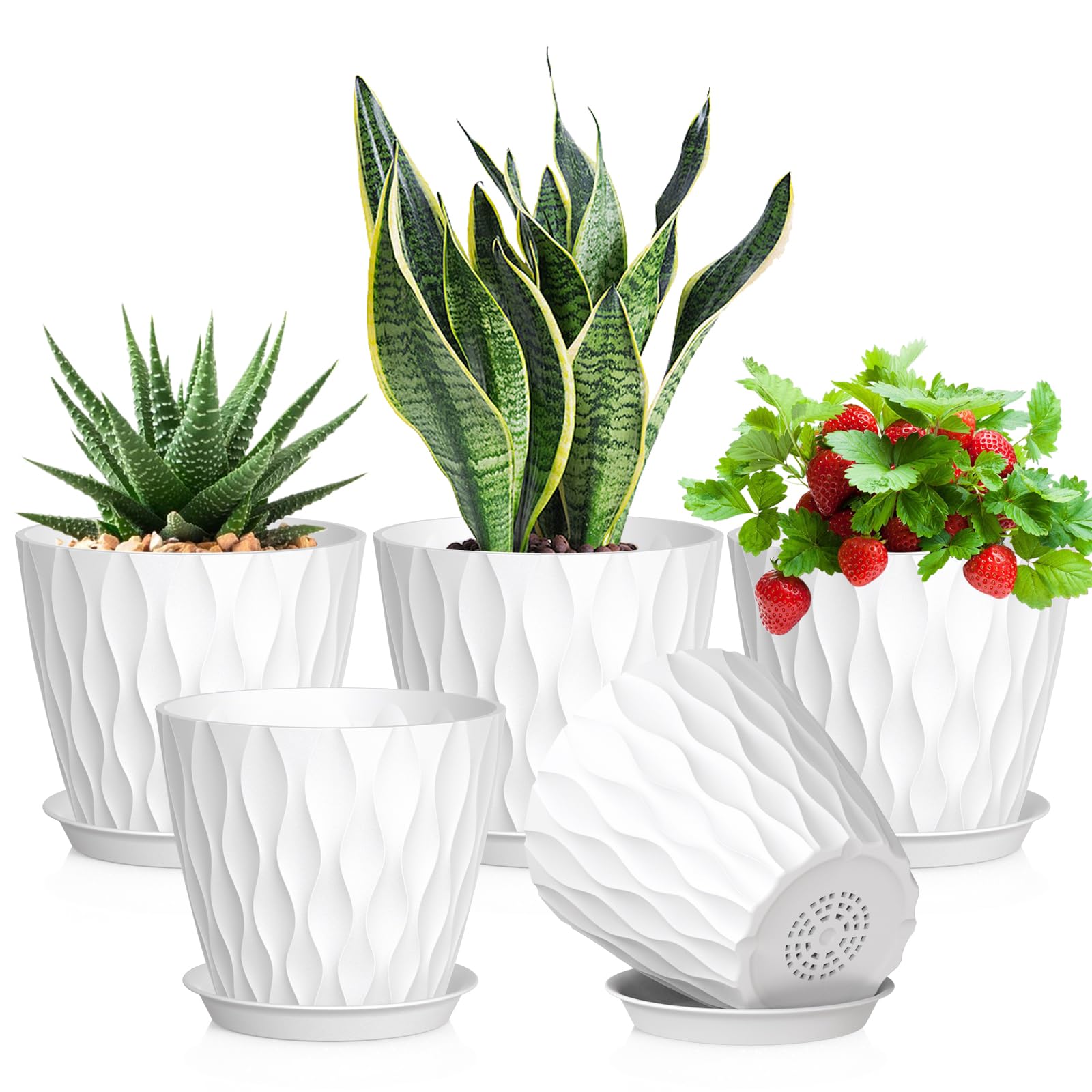 Meowell Wave Texture Plant Pots