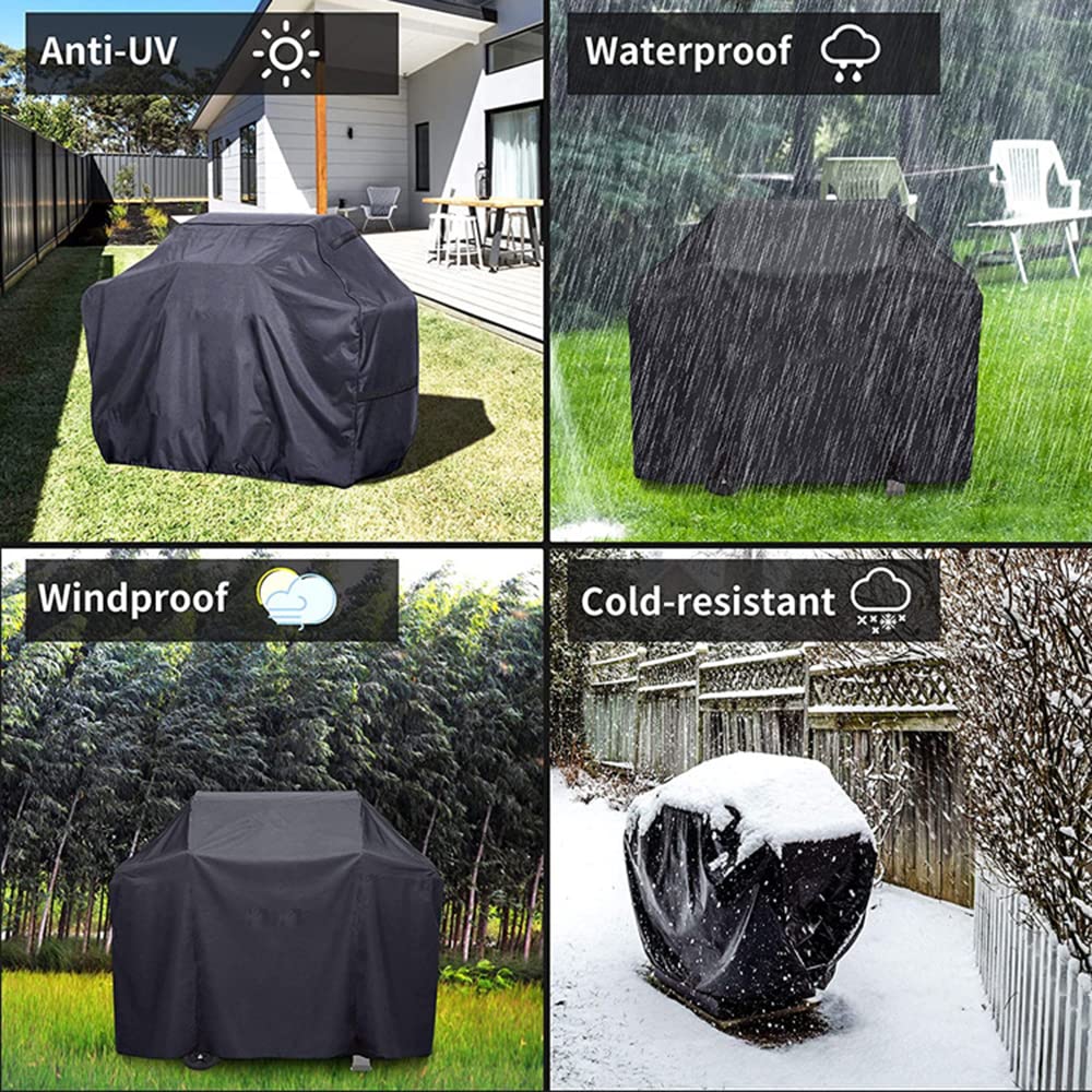 TopHomer Copertura impermeabile per barbecue 210D, panno Oxford antivento, antistrappo, grande copertura per barbecue per esterni, L: 170 x 61 x 117 cm