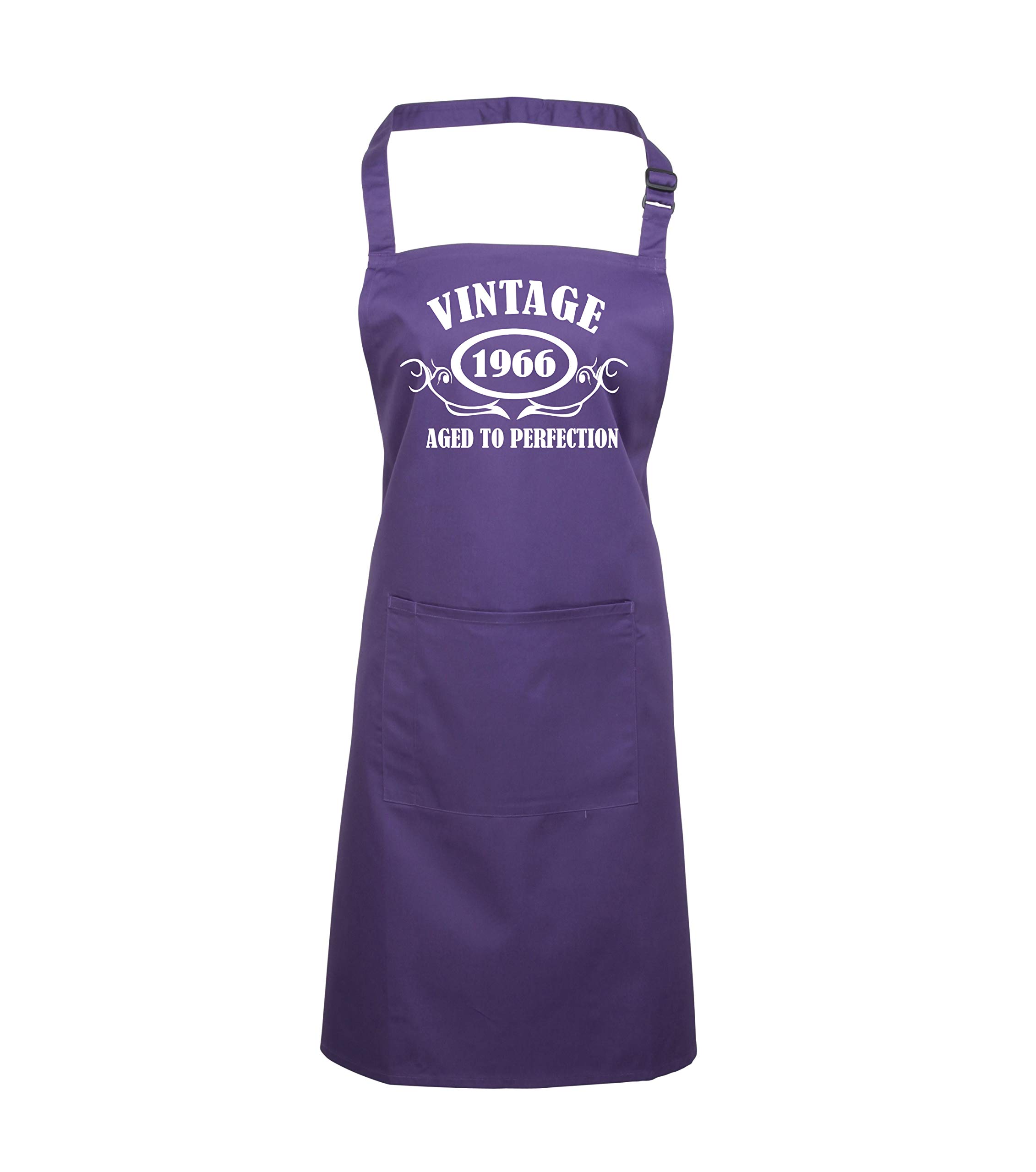 Edward Sinclair Purple Apron ''Vintage 1966'' With White Print