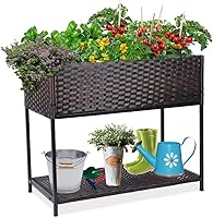 Vista 1 de WONDER GARDEN Raised Garden Bed-Planter Box - Elevated Raised Garden Beds Outdoor with Legs & Storage Shelf for Vegetables Flower Herb Backyard