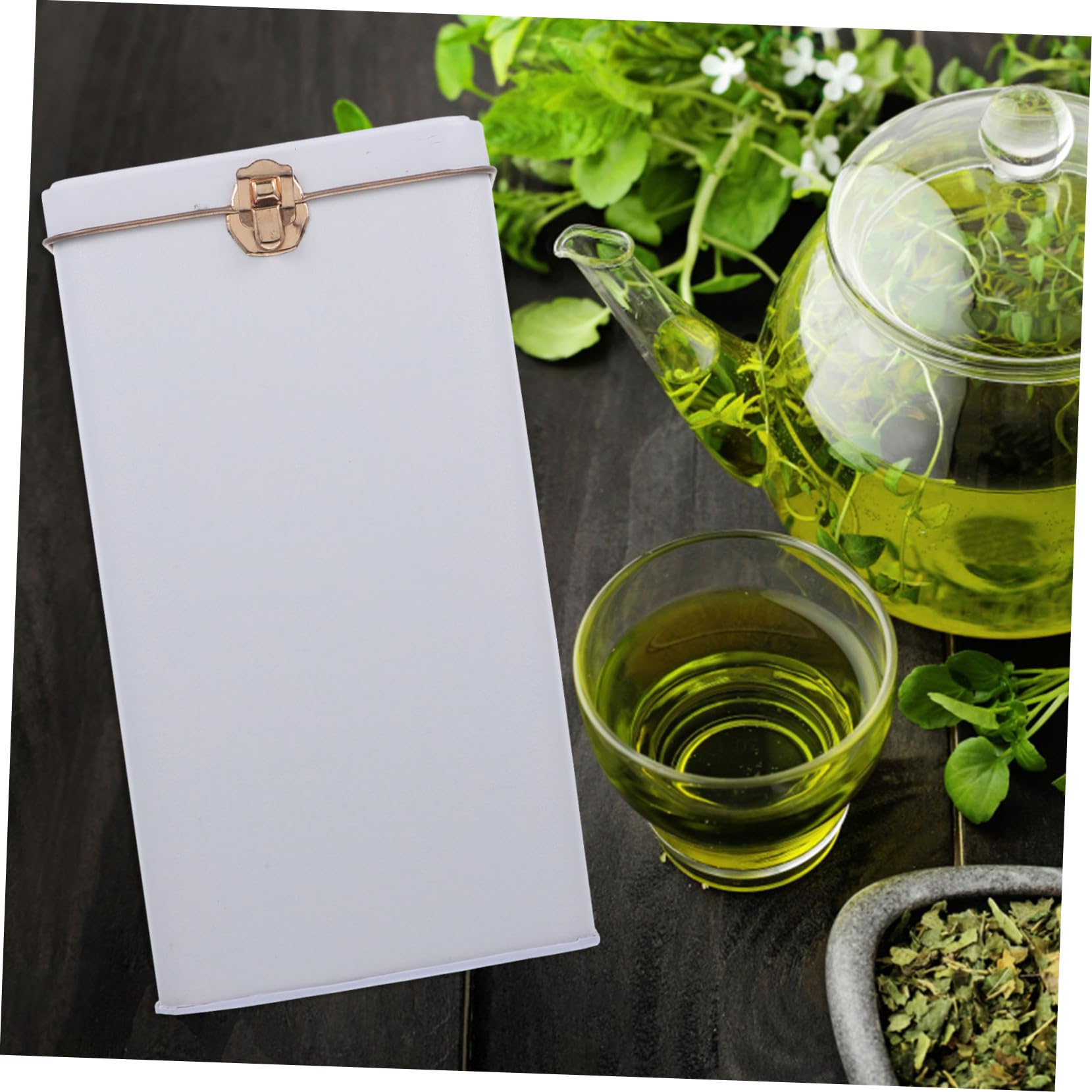 Ipetboom Lata para Té de Hojalata, Recipiente Seguro y Pulido para Almacenar Té Suelto y Café, Adecuado para Viajar y Organizar Cocina