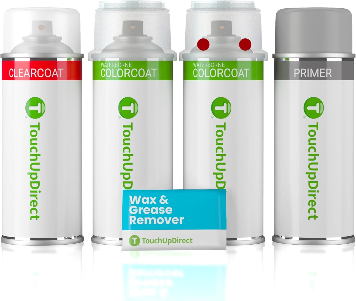 TouchUpDirect D4 Rapid Red Metallic Tinted Tricoat Compatible with Ford Exact Match Touch Up Paint Aerosol - Preferred Kit