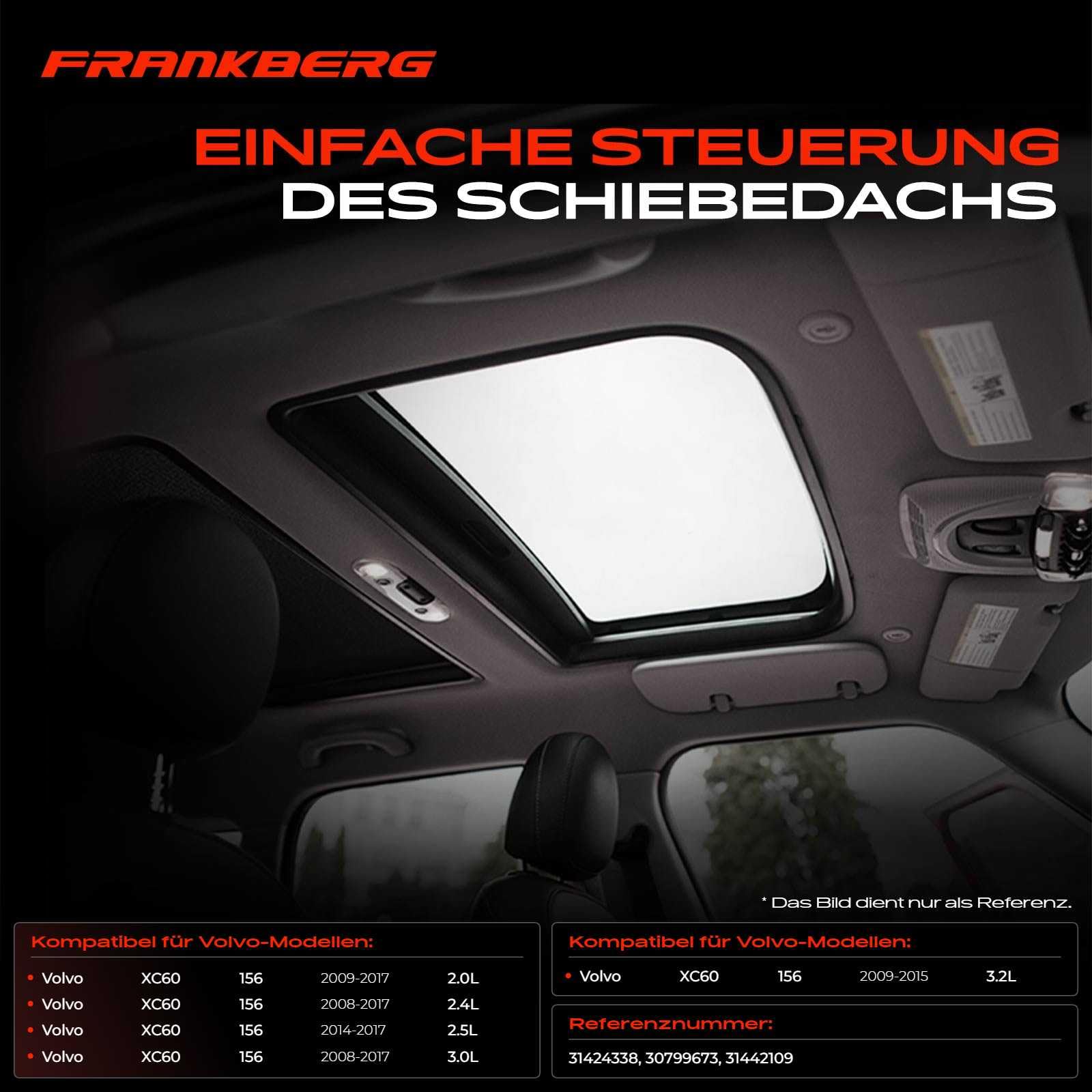 Schiebedachmotor Dachmotor Panoramadach Elektromotor für XC60 156 2.0L-3.0L SUV 2008-2017 31442109