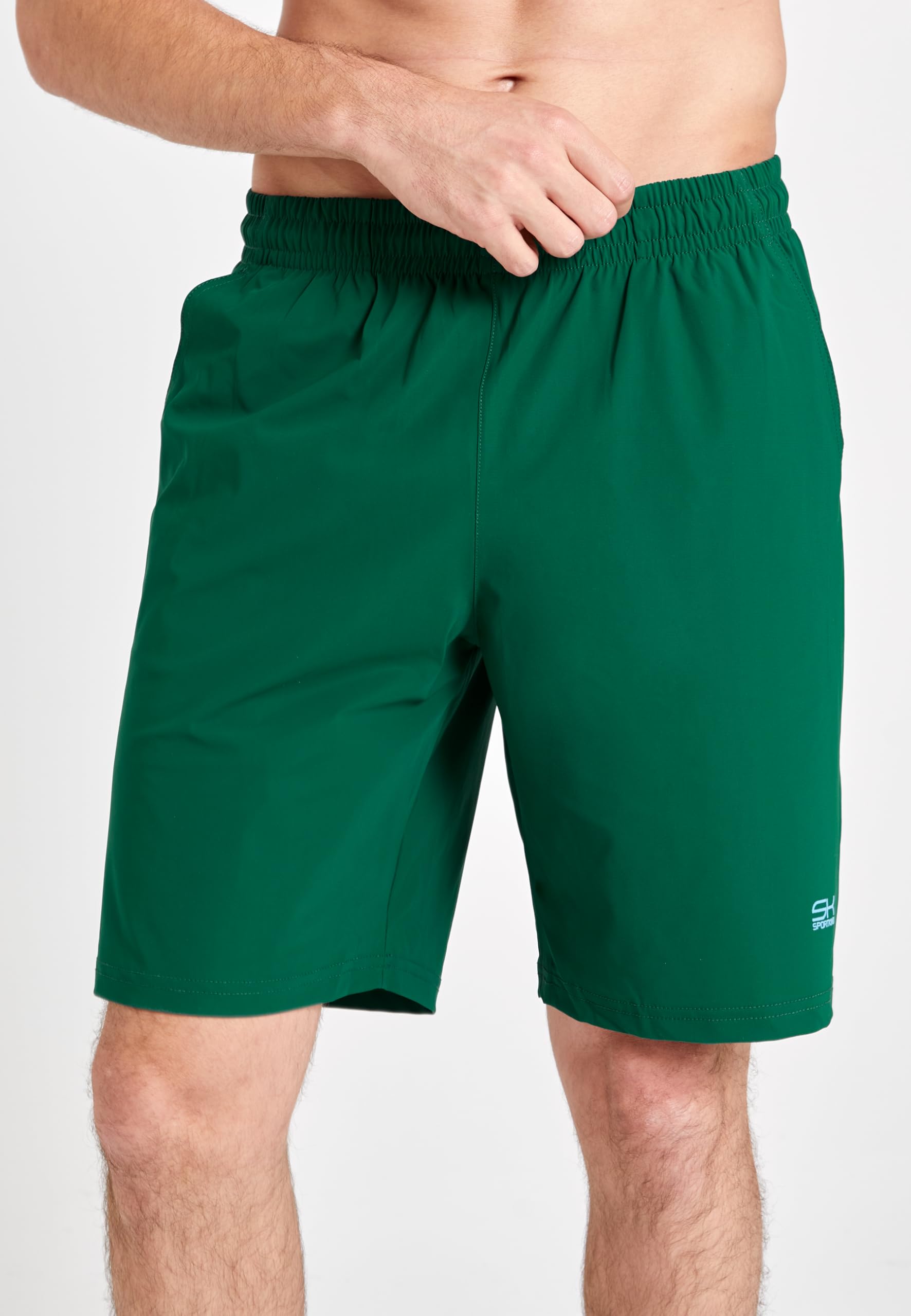 Sportkind Herren Tennis Padel Shorts lang Ultraleicht hochelastisch atmungsaktiv UV-Schutz