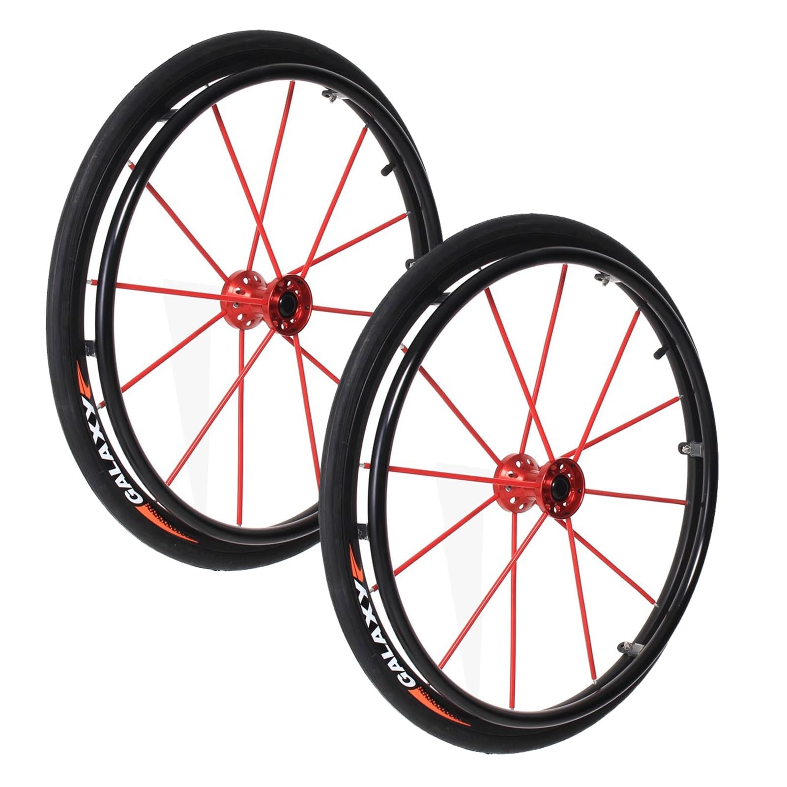 Genérico Rueda Trasera de Repuesto para Silla de Ruedas Deportiva de 24 Pulgadas, 24 X 1/23-540, Neumático de Inflable, Rodamiento de 12,7 mm/1/2"