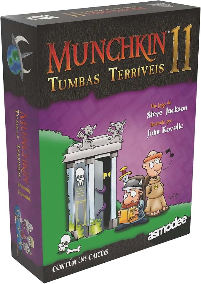 asmodee, Munchkin 11: Tumbas Terríveis (Expansão), Jogo de Cartas, 3 a 6 jogadores, 60-120min