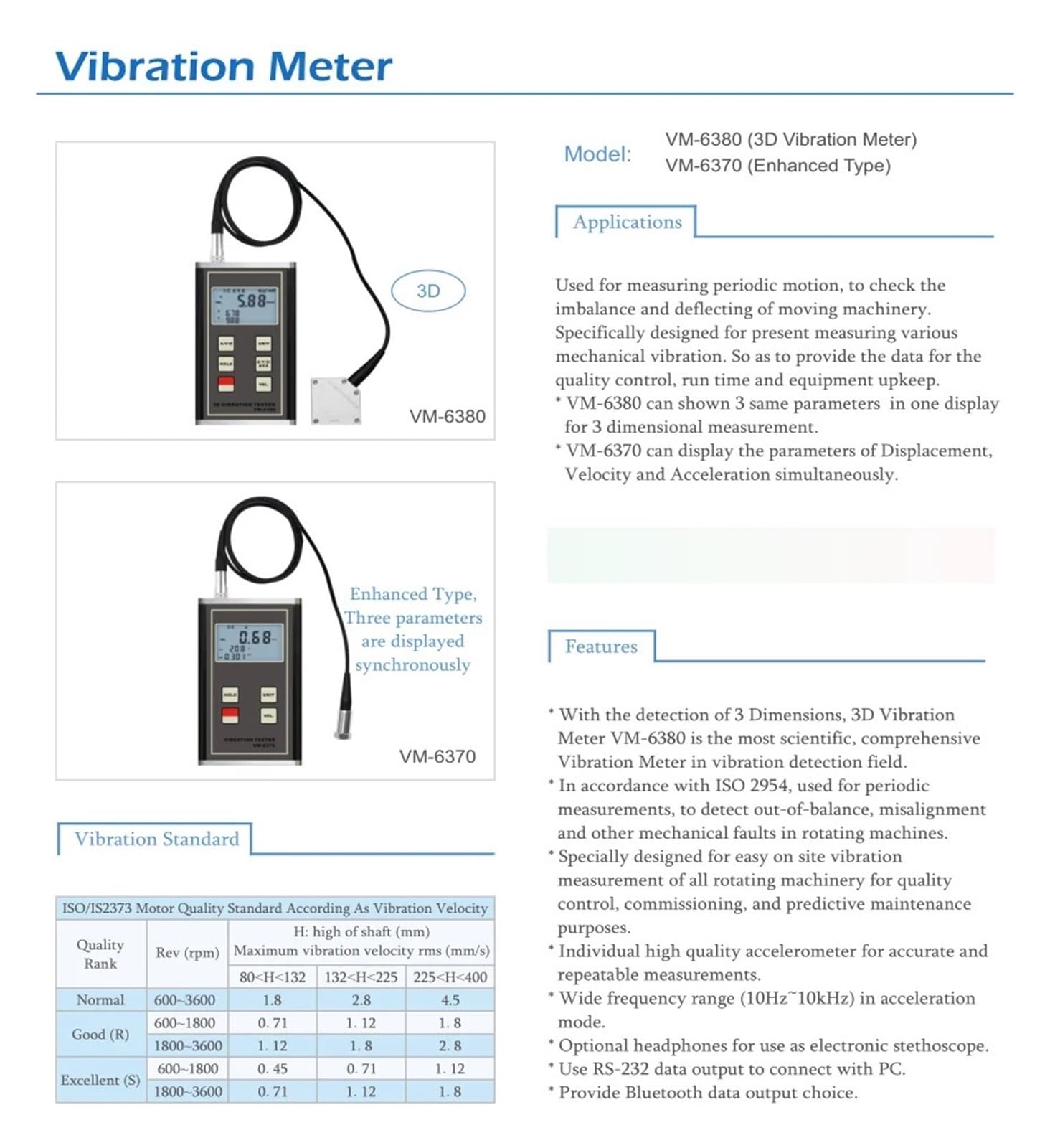 Snapklik.com : Vibration Meter Digital Vibrometer Handheld Digital ...
