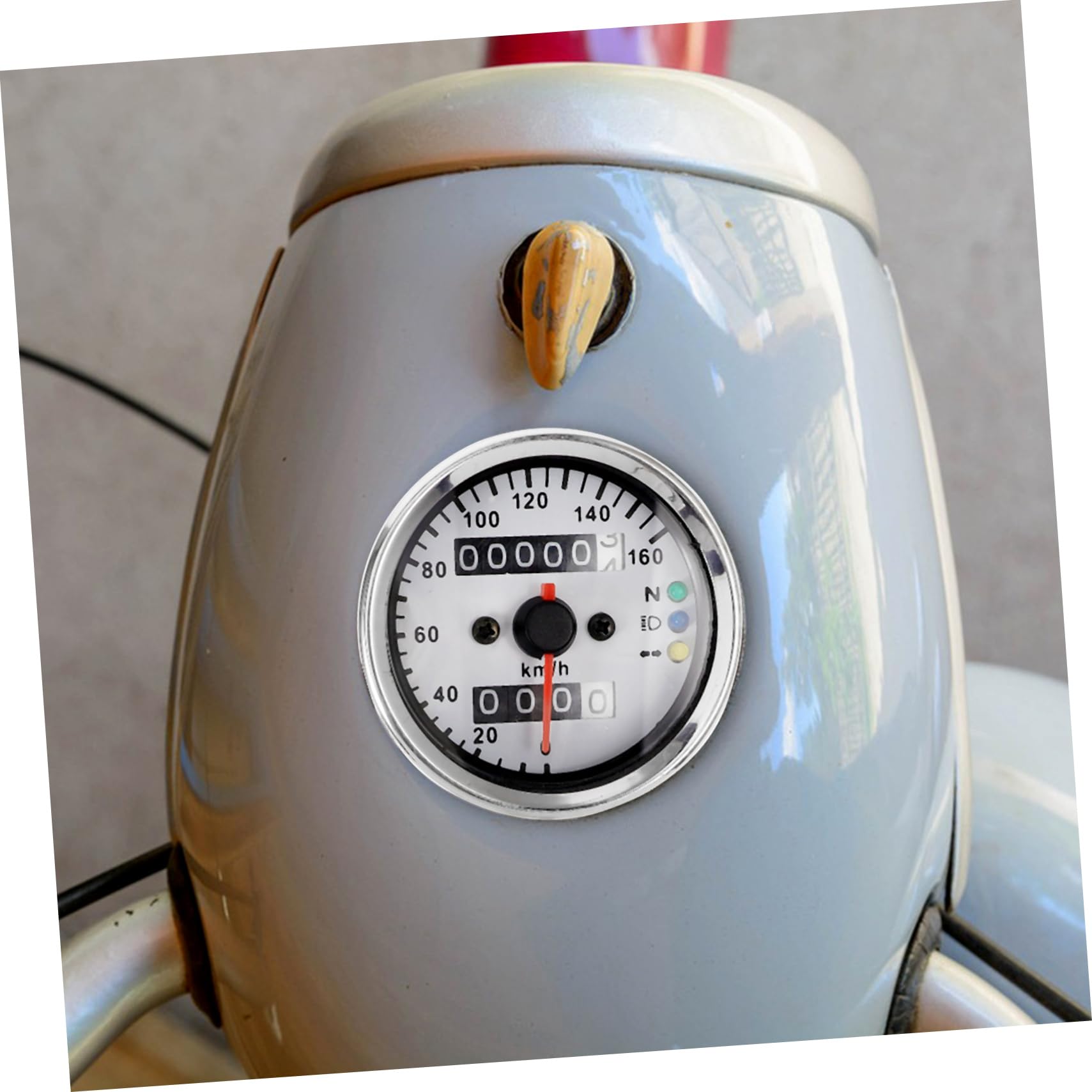 OUNONA Motorcycle Speedometer Dual Gauge Led Indicator Easy to Install Material Sleek Design for Enhanced Dashboard Aesthetics
