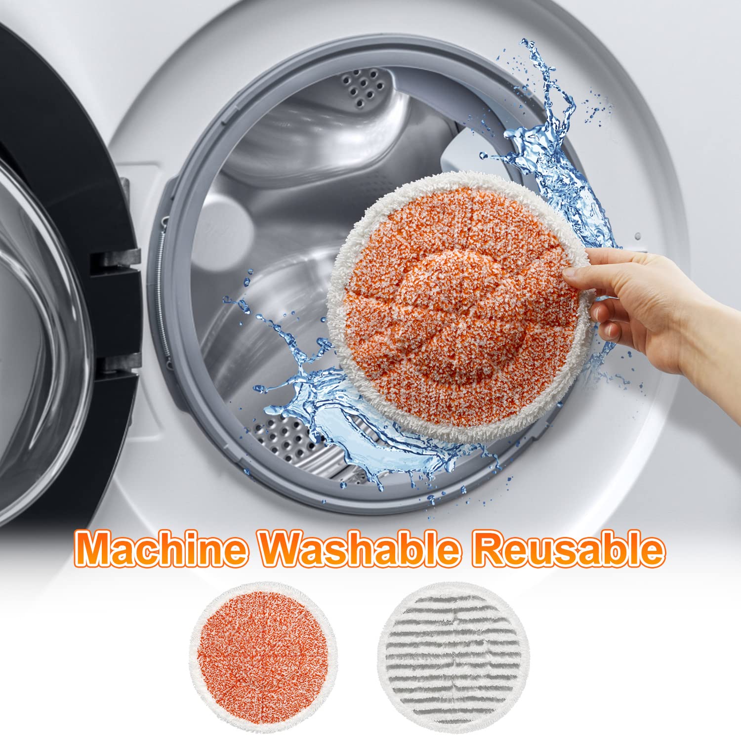 Paquete de 6 almohadillas de repuesto para mopa de vapor Shark S7000AMZ S7001 S7001TGT S7000 Series S7000, almohadillas de microfibra y reutilizables para fregona Shark Steam & Scrub todo en uno para