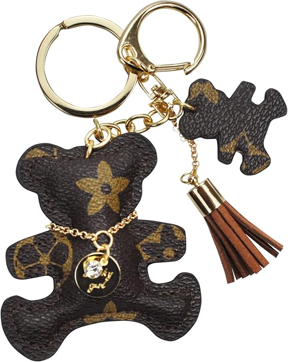 Amazon Co Jp キーホルダー くま 本革 バッグチャーム 人気 革 おしゃれ かわいい バッグチャーム シューズ バッグ