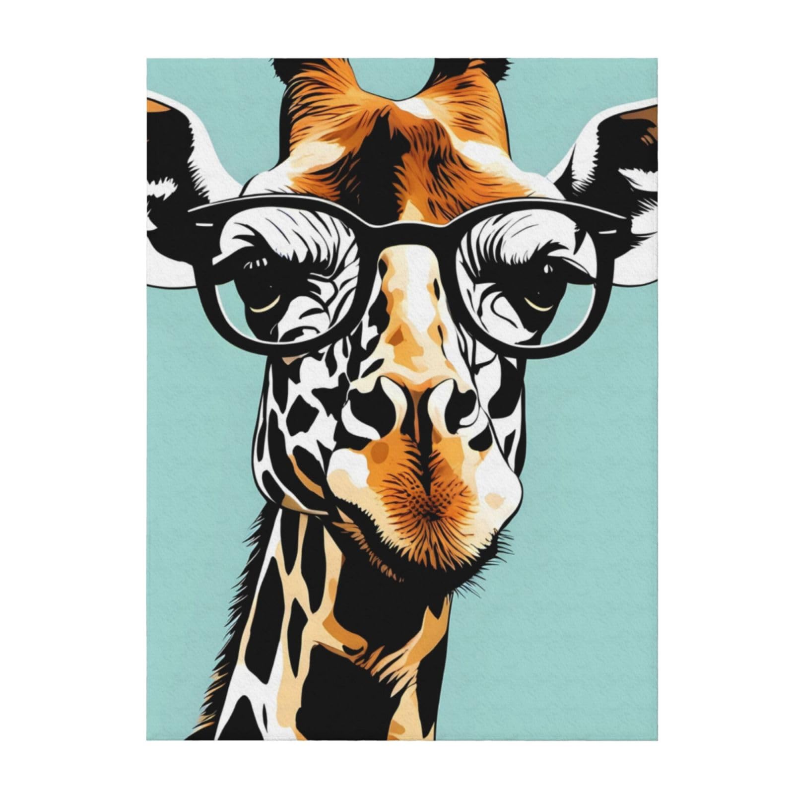 Couverture motif girafe originale jeté de canapé douillet pour soirées cocooning