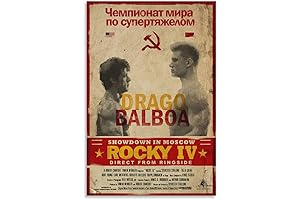 Rocky IV Rocky Balboa VS Ivan Drago Fight Poster Canvas Art