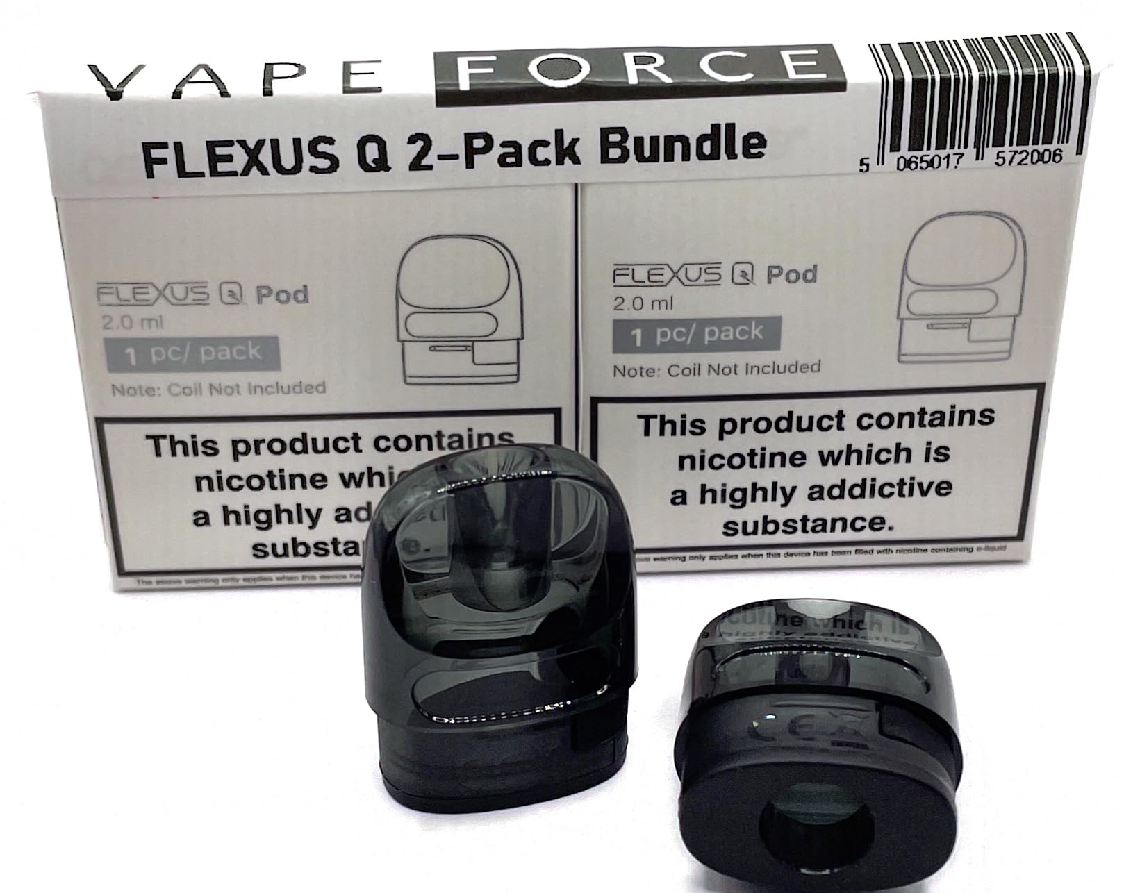 (2-Pack) Flexus Q Pod Bundle By Vape Force Compatible with Aspire Flexus Q Pod Kit