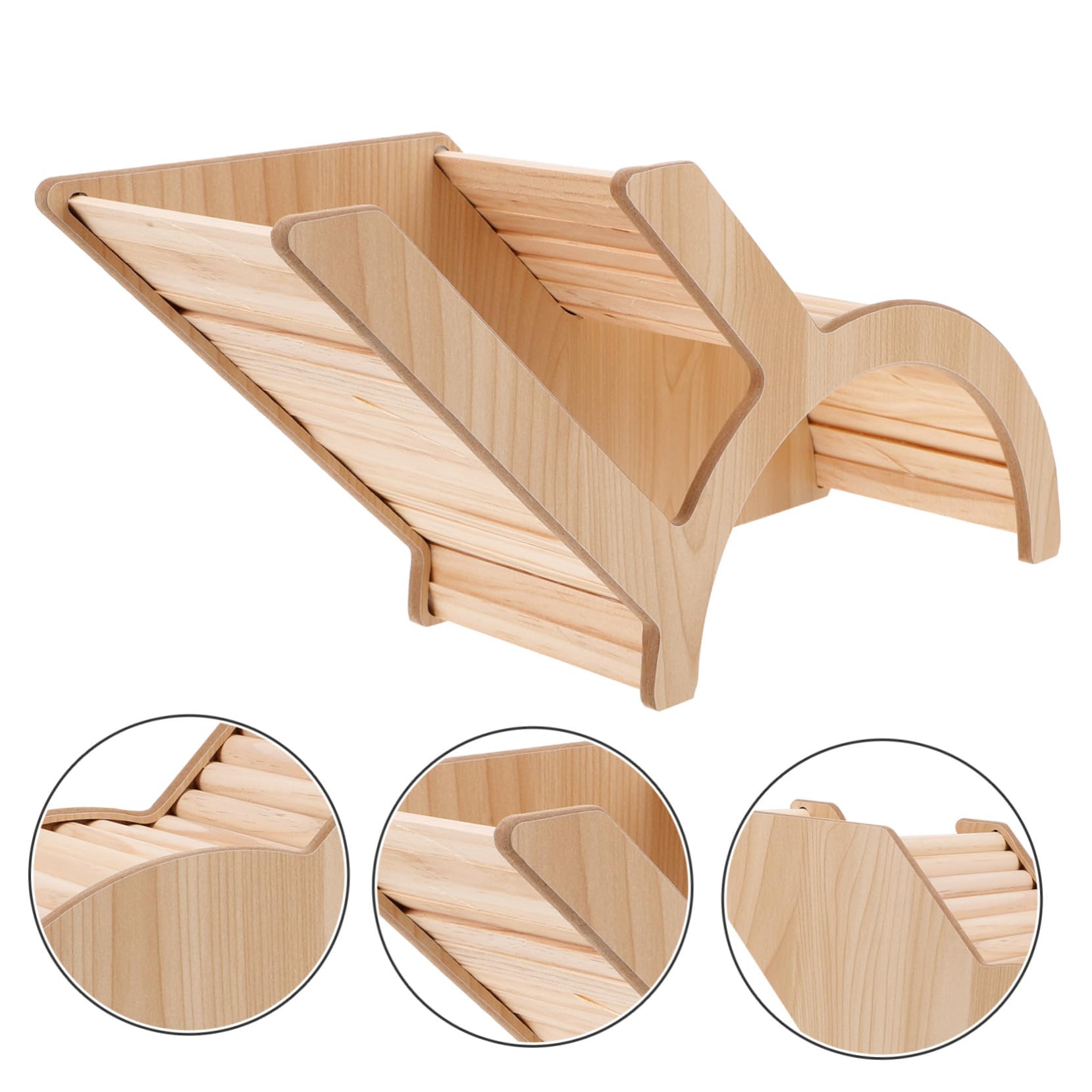 Casetta in Legno per Criceti Tunnel Arco Nascondiglio Casa per Piccoli Animali Accessori Gabbia Decorazione Habitat