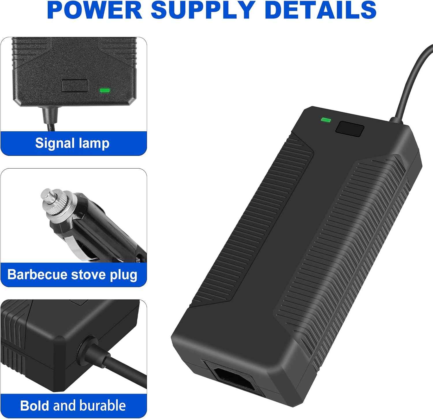12V DC Power Supply Converter Adapter Plug Compatible with GMG Green Mountain Grills Davy Crockett Power Converter Adapter Style P-1001 GMG-ADP10A GMGADP10A
