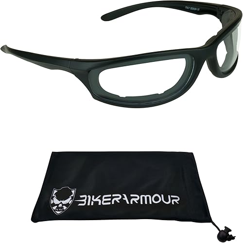Gafas de espuma para motocicleta con policarbonato ahumado, transparente, amarillo y azul bloqueador lentes para hombres y mujeres - acelerador Gafas de espuma para motocicleta con policarbonato ahumado, transparente, amarillo y azul bloqueador lentes para hombres y mujeres - acelerador