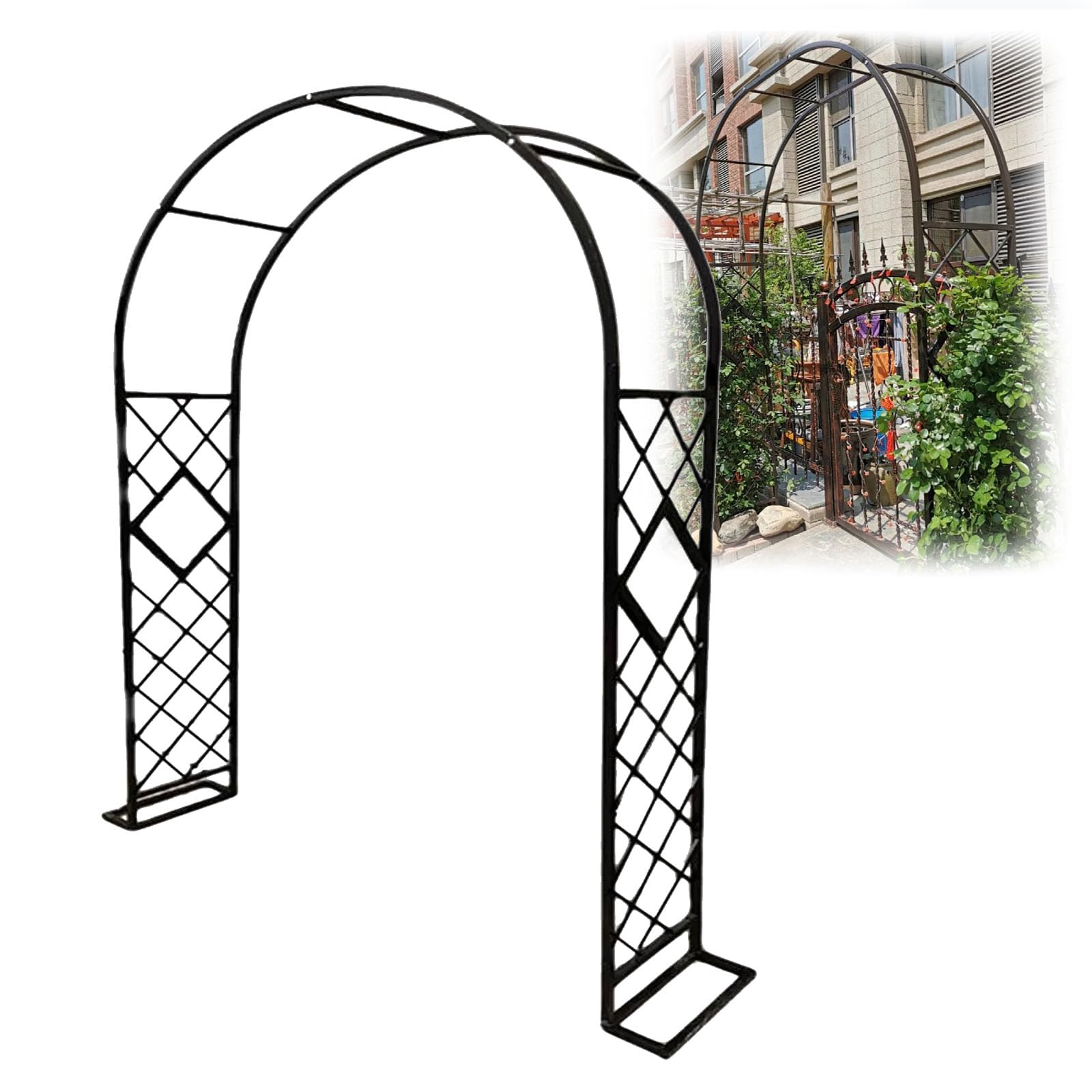 Arche de jardin en métal traité et résistant aux intempéries pour rosiers