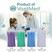 Vista 2 de 400 piezas de microaplicadores dentales Microswabs desechables para extensiones de pestañas Blanco