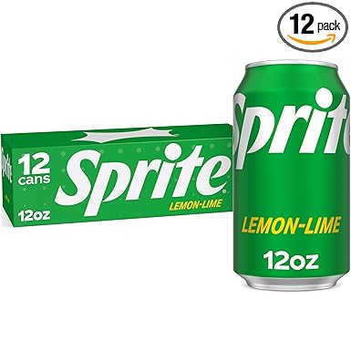 Sprite Lemon Lime Soda Soft Drinks, 12 fl oz, 12 Pack