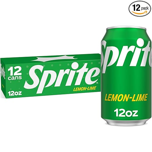 Sprite Lemon Lime Soda Soft Drinks, 12 fl oz, 12 Pack
