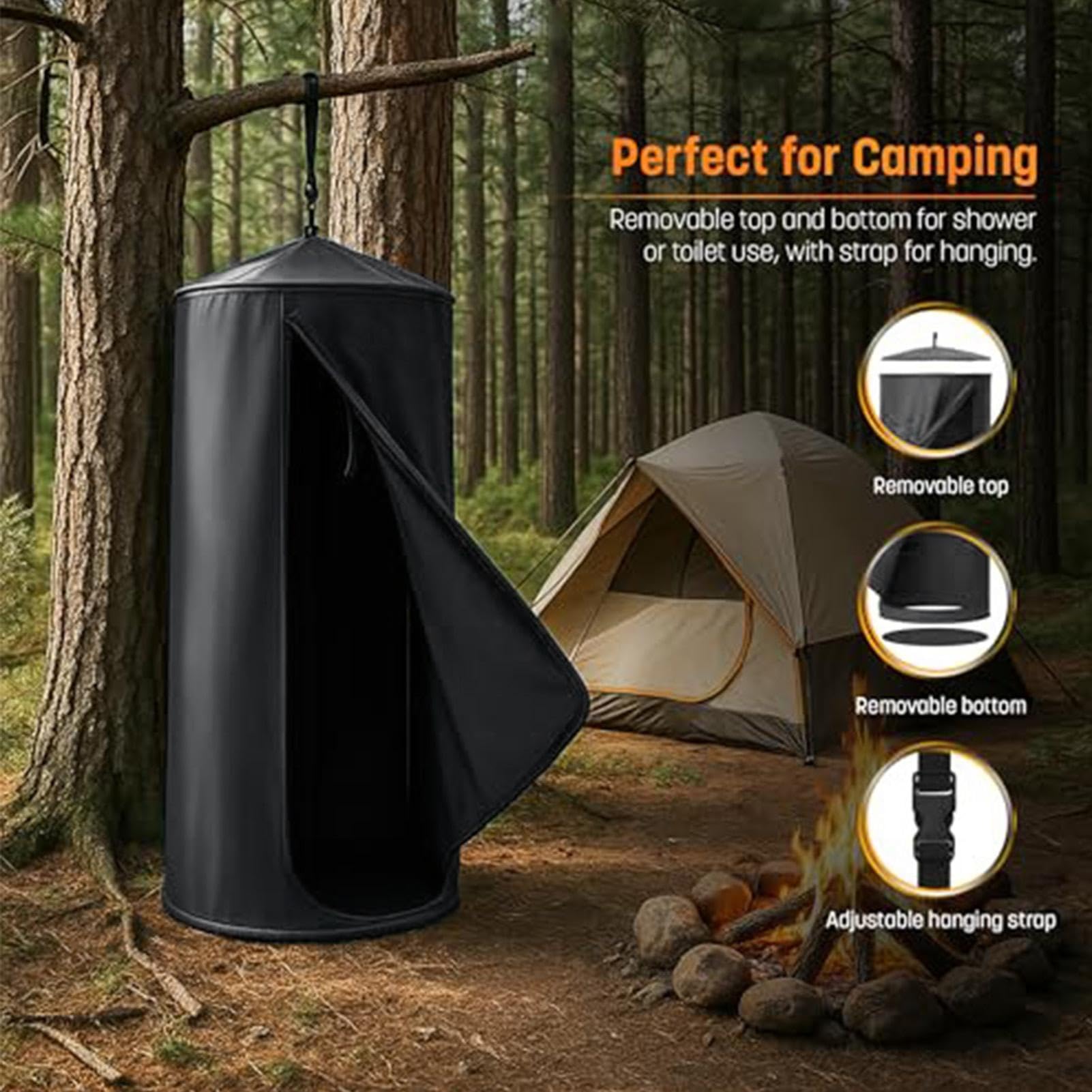 Tenda Spogliatoio Portatile con Ventose e Impermeabile Istantaneo | Spogliatoio per Portellone Auto all'Esterno per Campeggio Interno/Esterno, Picnic, Trekking, Doccia, Pesca, Viaggio in Auto,
