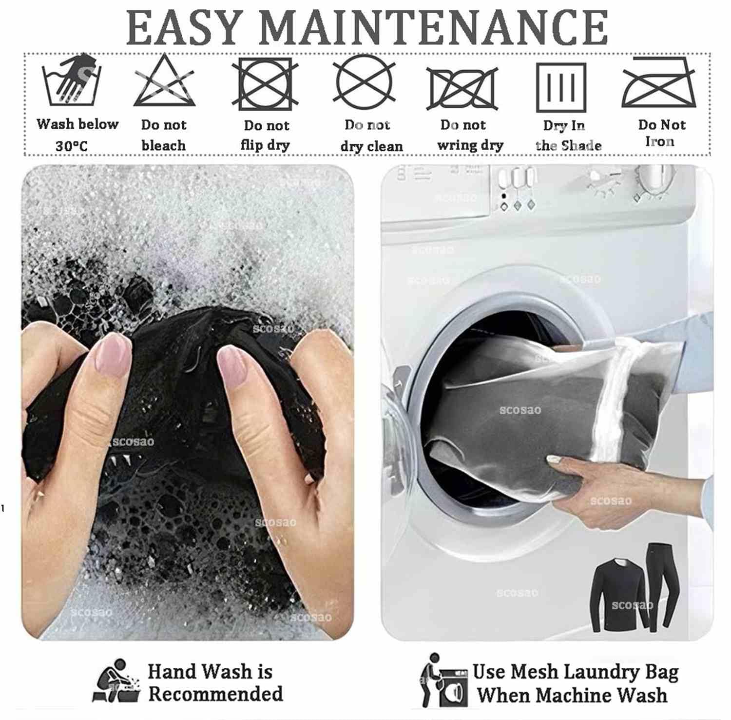 scosao Hombre Ropa Interior Térmica Calefactable USB 30 Zonas Conjunto Térmico de Invierno con Camiseta Manga Larga y Pantalones para Esquí Moto