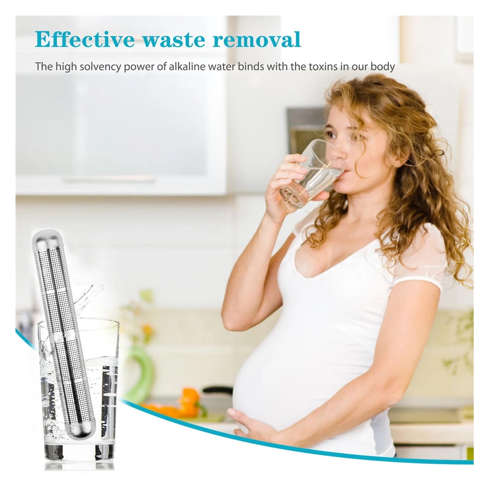 5 szt. Oczyszczacz wody ze stali nierdzewnej Woda alkaliczna Filtr wodoru Kij podnieś pH Neg Naładowana struktura Oczyszczacze wody(5pcs)