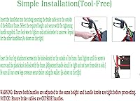 Vista 6 de Pomo de rodillo, perilla de ajuste de altura del rodillo, piezas de repuesto para andador Vibe con número de serie JN, perilla con tornillo