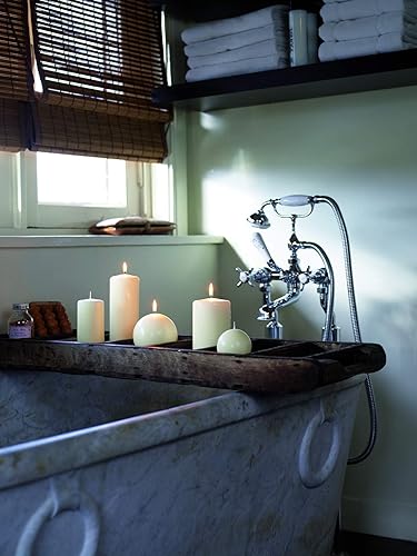 Miniatura 10 de BOLSIUS Vela de pilar marfil grande  3 x 10 pulgadas  115 horas de tiempo de combustión  Calidad europea premium  Llama suave y sin humo  Relight