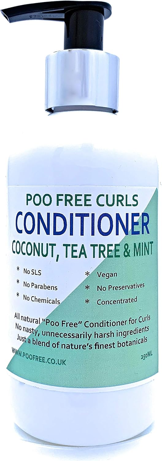 POO FREE, Conditioner for Oily Hair, 99% Natural, Tea Tree, Peppermint, No Sulphates/Parabens/Silicones