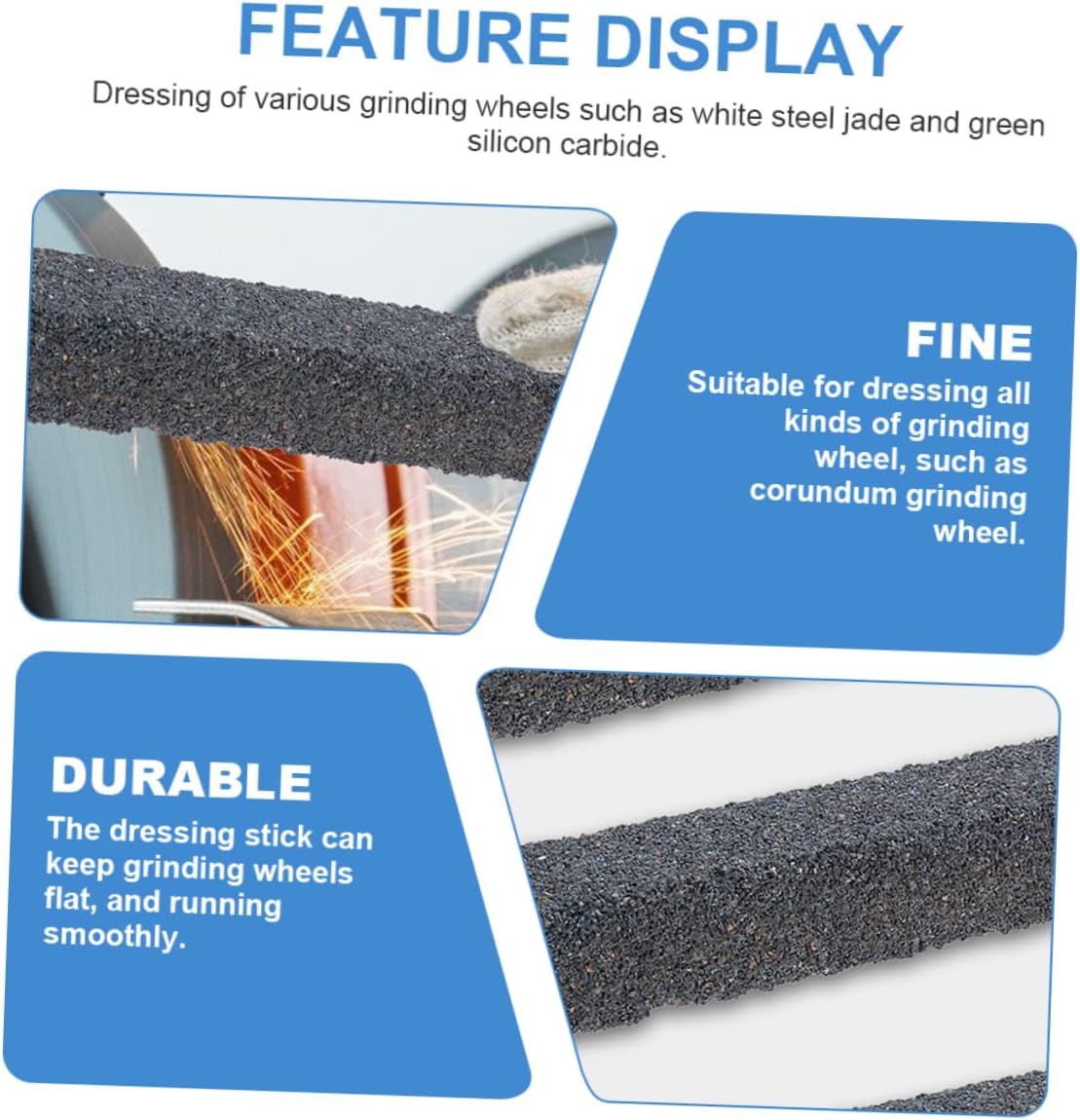 IMIKEYA 2pcs Grinding Wheel Dressing Tool Stick Carbon Abrasive Truing Stone for Masonry Stone Efficient Wheel Maintenance