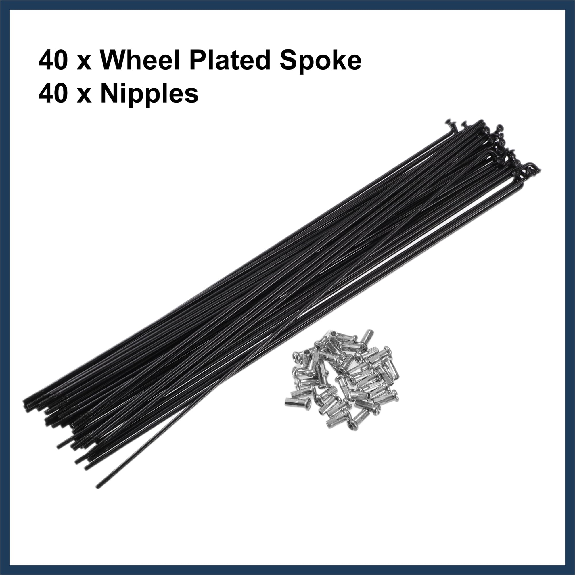 VekAuto 40 Pcs Bicycle Steel Spokes 13G Bike Spoke 260mm Length with Nipples Auto Accessories - Image 4