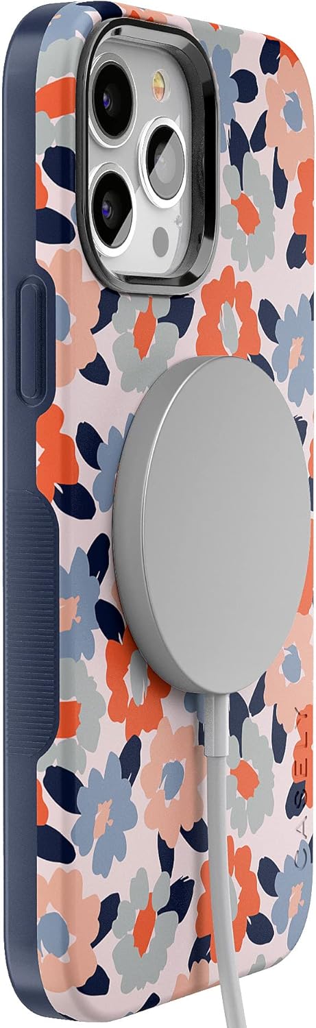 Casely iPhone 14 Pro Max Case | Field of Flowers | Pastel Floral | Bold Protective Design | Compatible with MagSafe