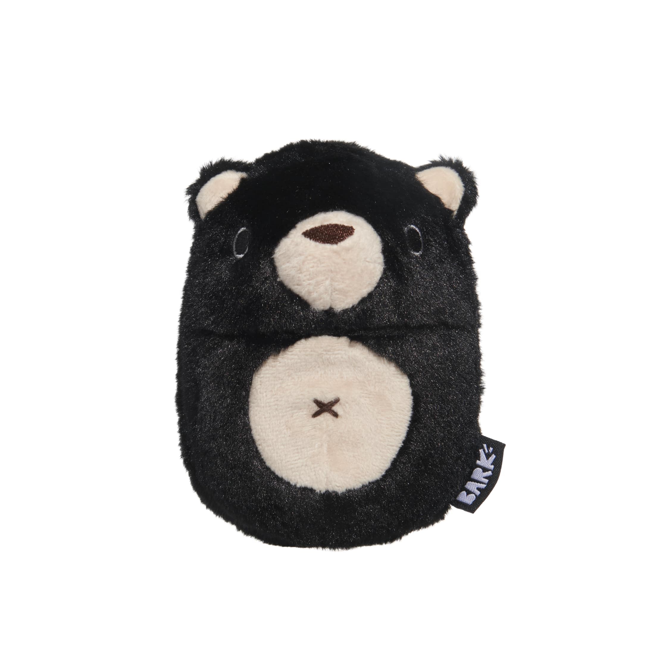 BARK Dog Toy Super Chewer Black Bear Bones With Hidden Squeaky Toy For Medium/Large Dogs Inside, Rubber and Plush