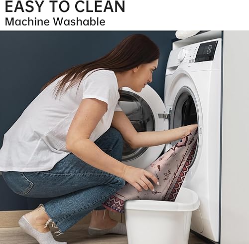 Miniatura 4 de NiHome Tapete de entrada para interior, ultrafino, antideslizante, tapete de entrada retro para puerta delantera, suave, absorbente, resistente a la