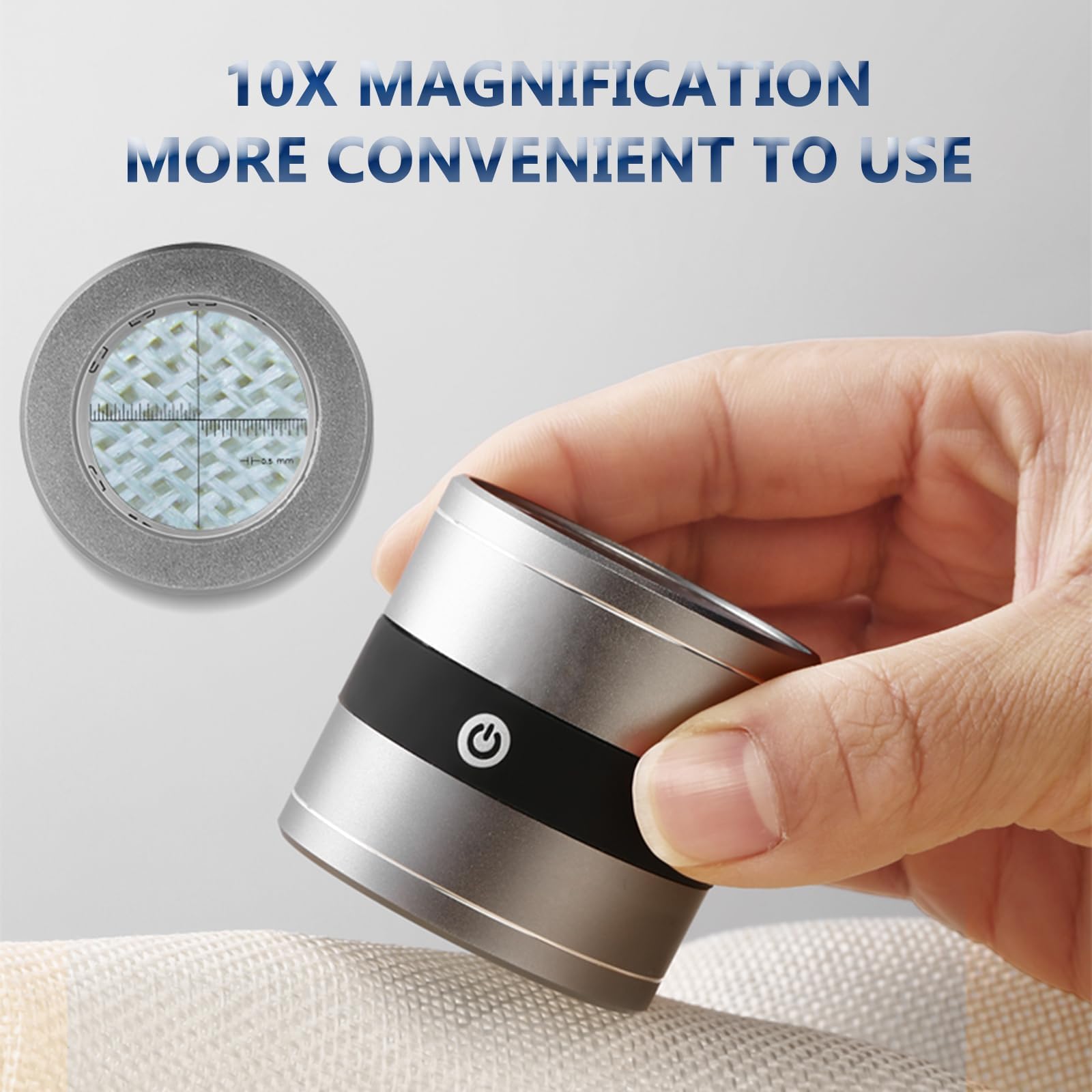 Microscopio de lupa de mano con luz LED, lente óptica de 30 mm, recargable tipo C, ideal para joyería, caligrafía e inspección de porcelana