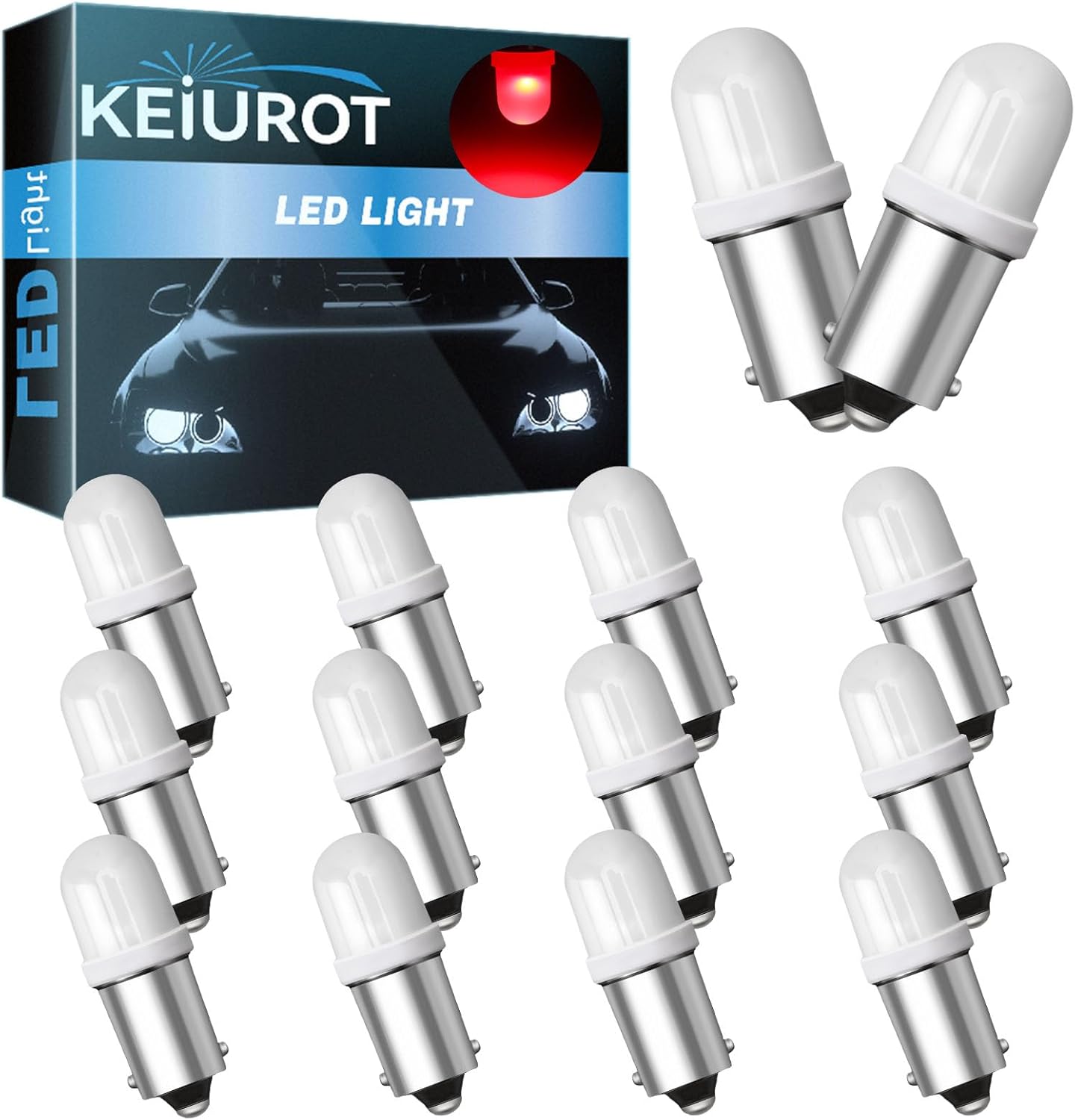 Keiurot GE44 47 Bulb 755 756 1893 1895 1847 Bulb BA9S DC AC 6.3V 6V Bayonet for Pinball Machine Led Bulbs Warm White Nonpolarity Pack of 15