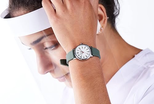 Miniatura 4 de Speidel Scrub Petite Watch Made for Doctors, Nurses, EMT, Surgeons and Students wRed Second Hand in Scrub Matching Colors