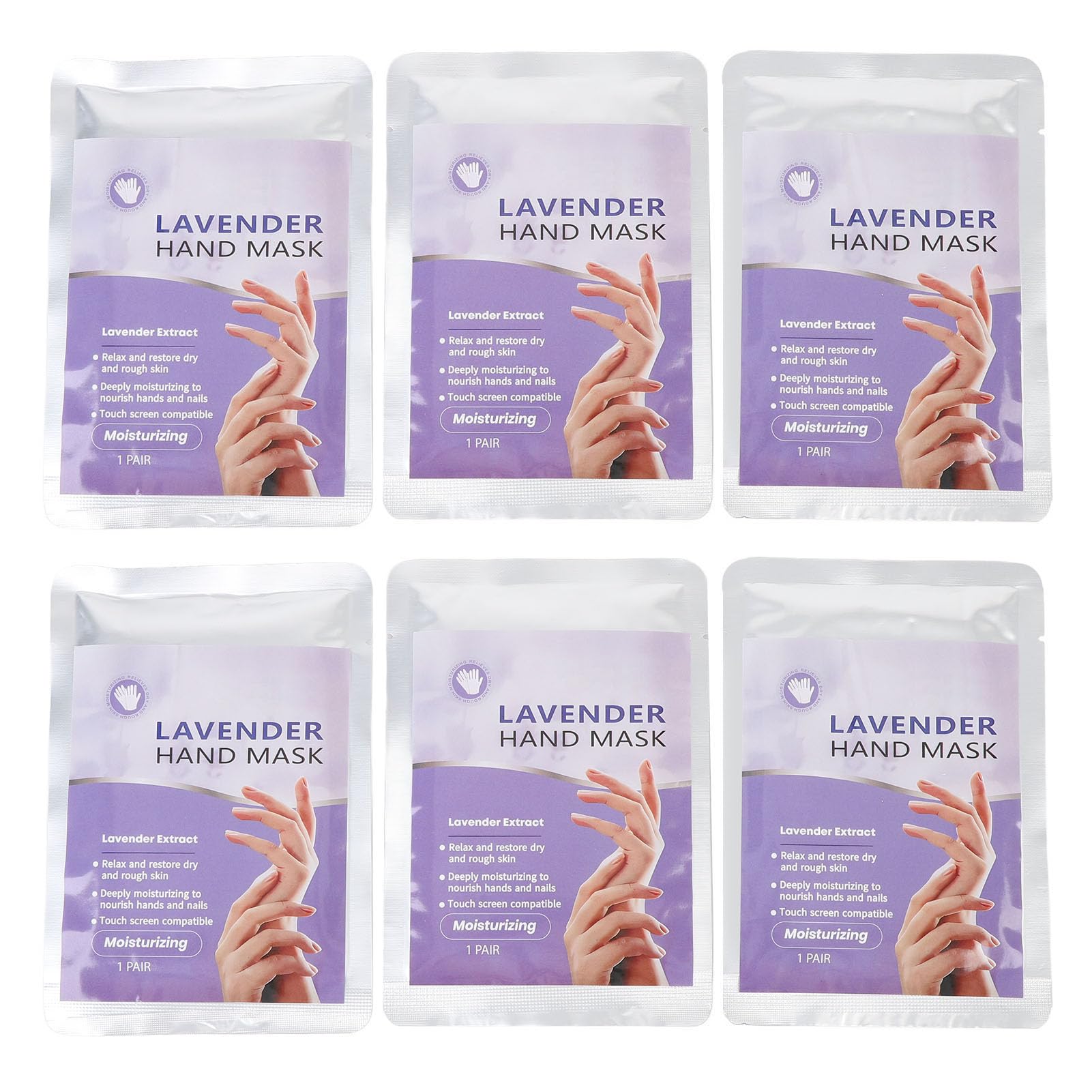 BTSEURY Hand Mask, 6 Pairs Moisturizing Hand Mask for Dry Hands Skin Care Gentle Hydrating Hand Mask Easy to Use
