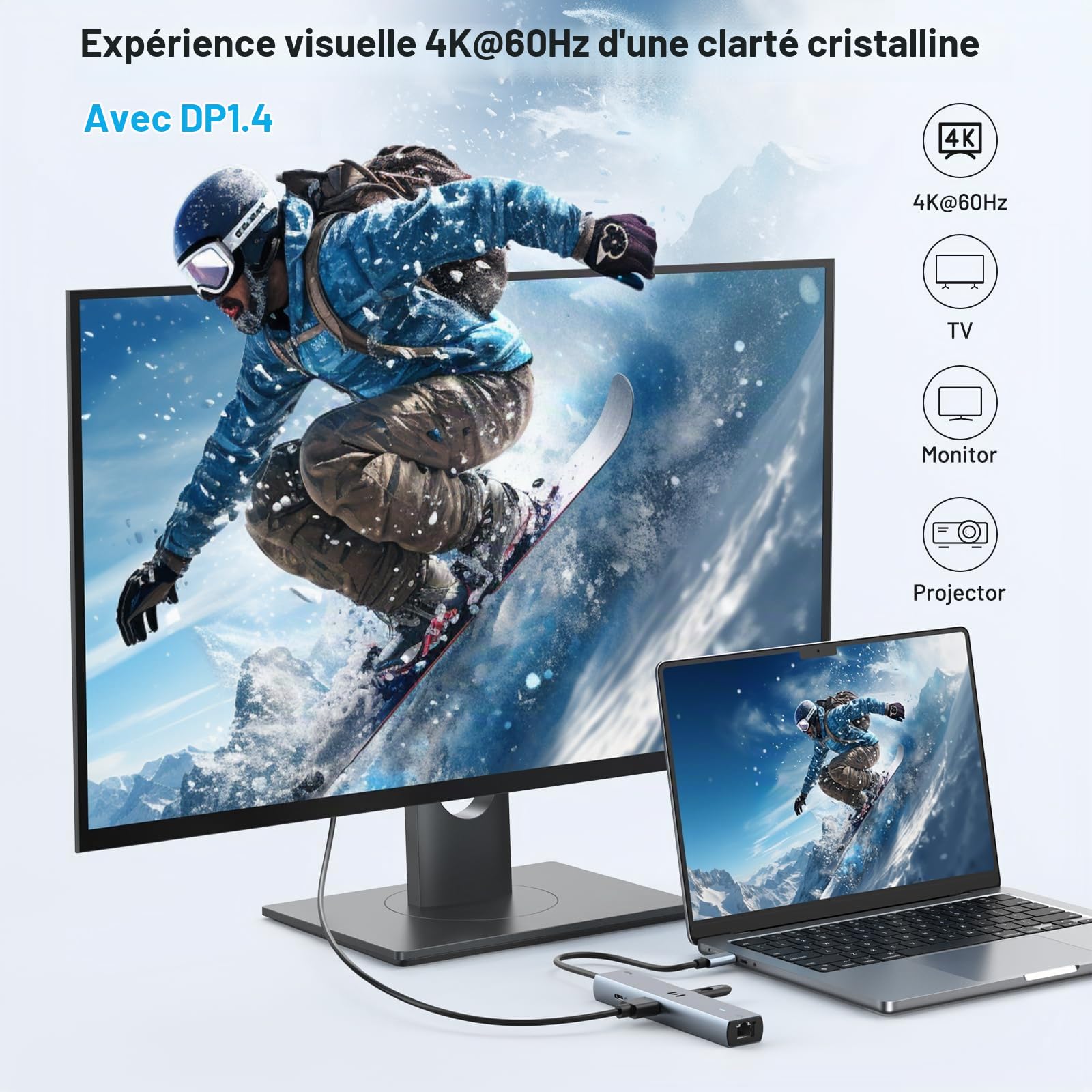 Selore Adaptateur Ethernet Hub USB C 10 Gbit/s
