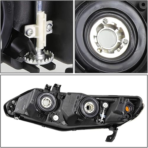 Miniatura 9 de DNA MOTORING OEM-HL-0008-L reemplazo de la faro del lado del conductor del estilo de fábrica cromado para 06-11 Civic Sedan